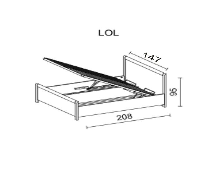 Stolwit - londyn - łóżko 140 z pojemnikiem