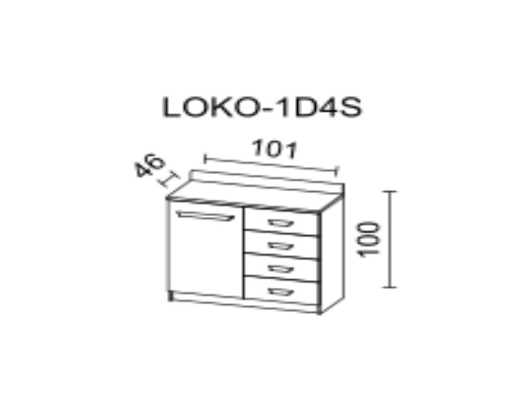 Stolwit - londyn - komoda 1d4s