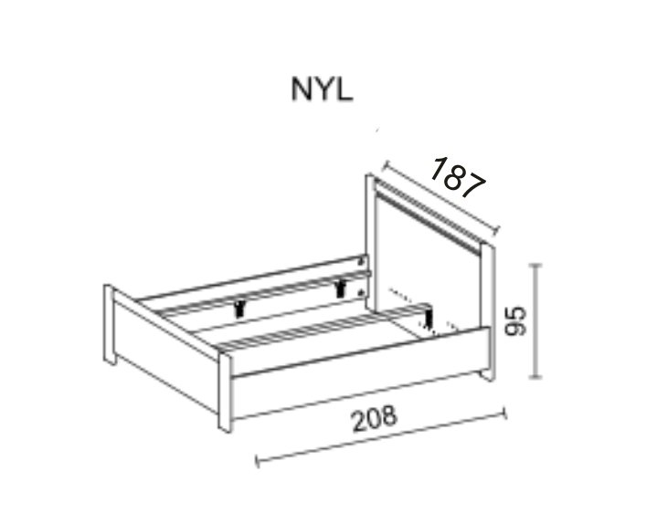 Stolwit - new york - łóżko 180 bez pojemnika