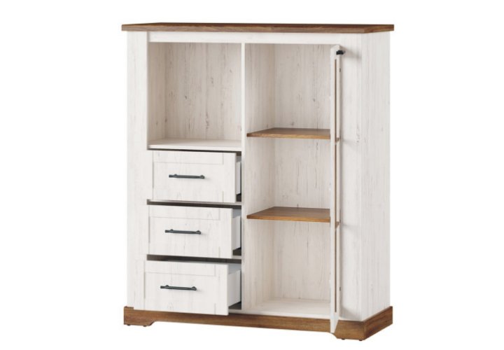 Szynaka - country - witryna niska 1-drzwiowa z 3 szufladami