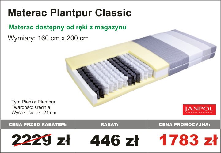 Janpol - Materac Plantpur Classic