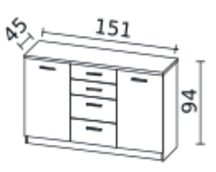 Stolwit - Manhattan - Komoda 2D4S