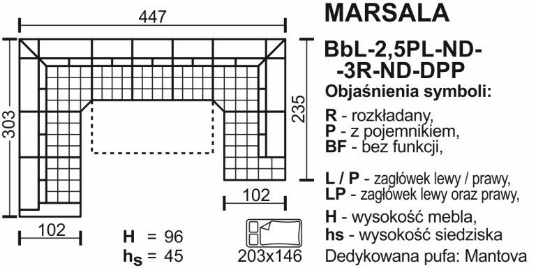 Meblomak - marsala - narożnik - bbL - 2,5pl - nd - 3r - nd - dpp