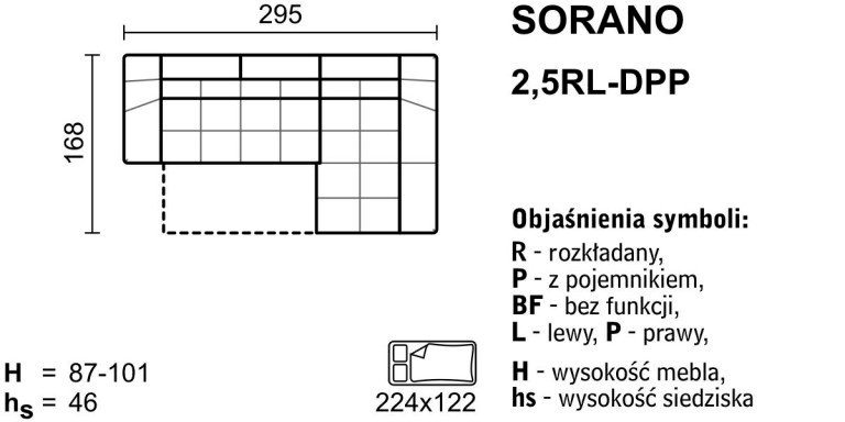 Meblomak - sorano - narożnik - 2,5rl-OTPP