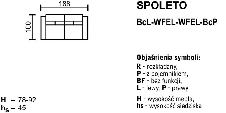 Spoleto - sofa bcl-wfel-wfel-bcp