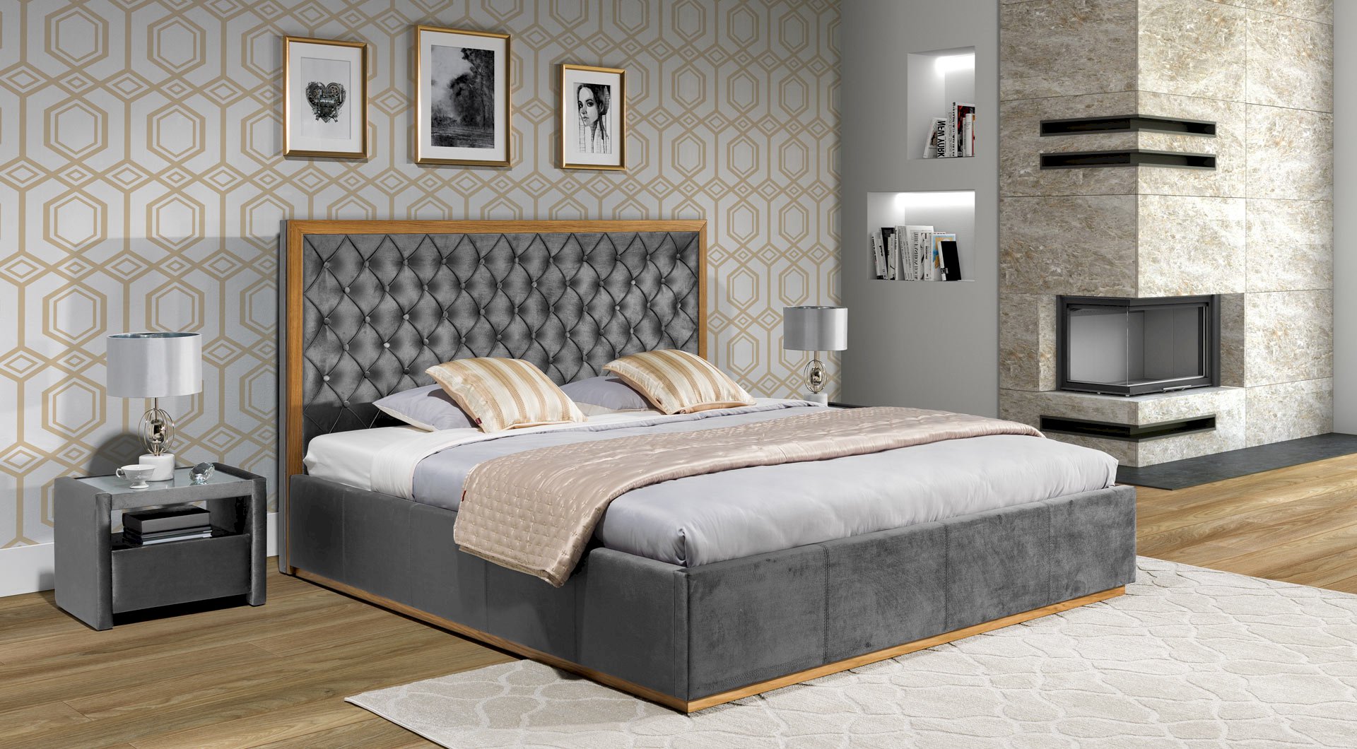 New Elegance - Łóżko 140 Mini Maxi 3700 różne konfiguracje ( rama drewno )