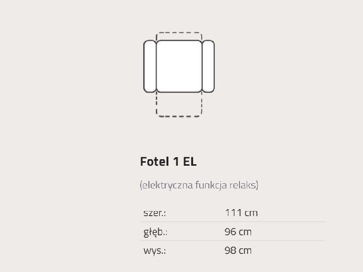 Feniks - Mozza - Fotel 1EL z relaksem elektrycznym
