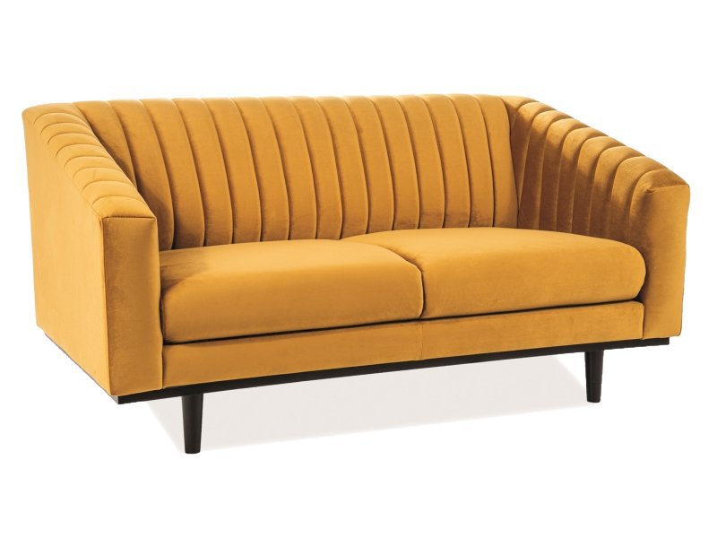 SOFA ASPREY 2 VELVET CURRY BLUVEL 68 / WENGE