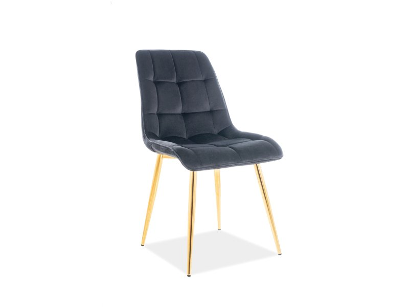 KRZESŁO CHIC VELVET ZŁOTY STELAŻ/CZARNY BLUVEL 19