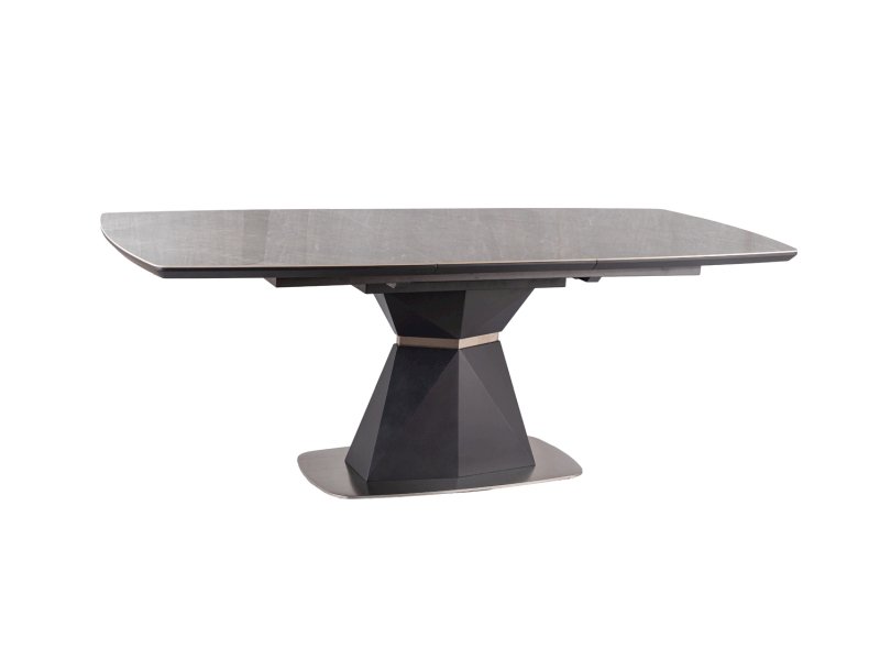 STÓŁ CORTEZ CERAMIC SZARY EFEKT MARMURU/ANTRACYT MAT 160(210)X90