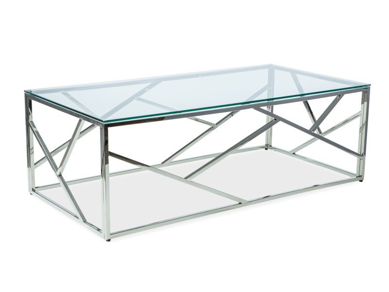 ŁAWA ESCADA A TRANSPARENTNY/SREBRNY 120X60