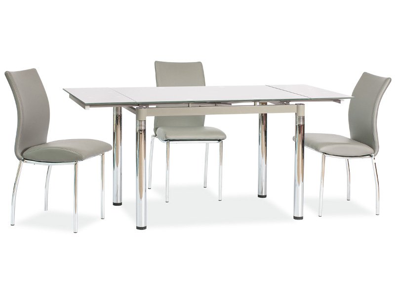 STÓŁ GD018 SZARY/CHROM 110(170)x74