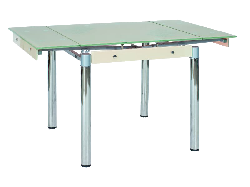 STÓŁ GD082 KREM/CHROM 80(131)x80
