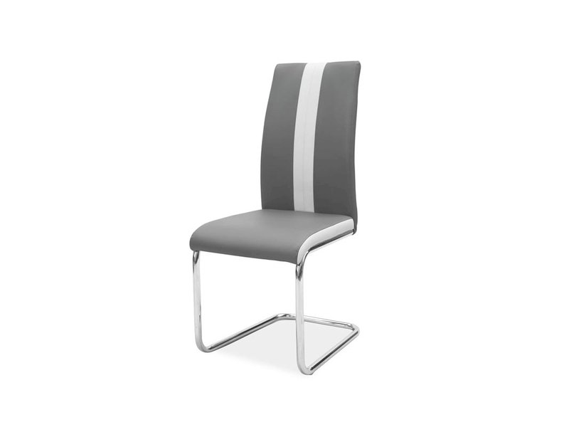 KRZESŁO H200 CHROM/SZARY
