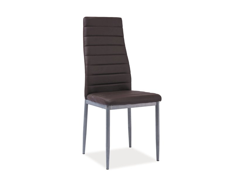 KRZESŁO H261 BIS ALUMINIUM/BRĄZ EKOSKÓRA