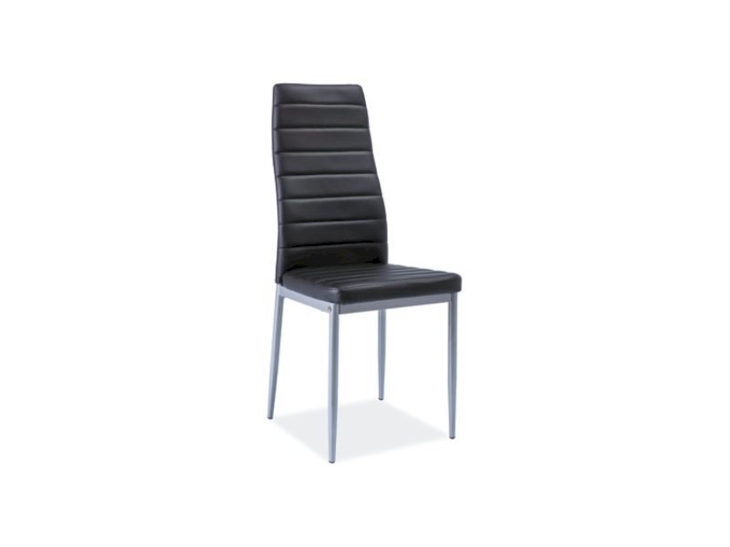 KRZESŁO H261 BIS ALUMINIUM//CZARNY EKOSKÓRA