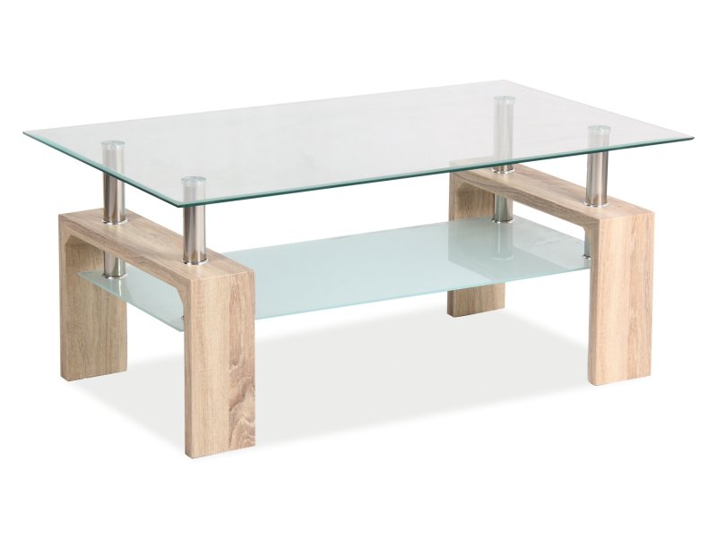 ŁAWA LISA BASIC II TRANSP./DĄB SONOMA 100x60x55