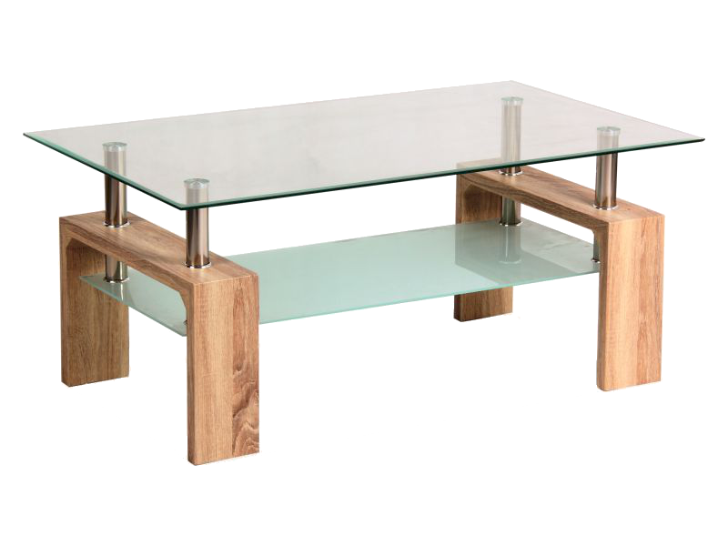ŁAWA LISA BASIC TRANSP./DĄB SONOMA 100x60x45