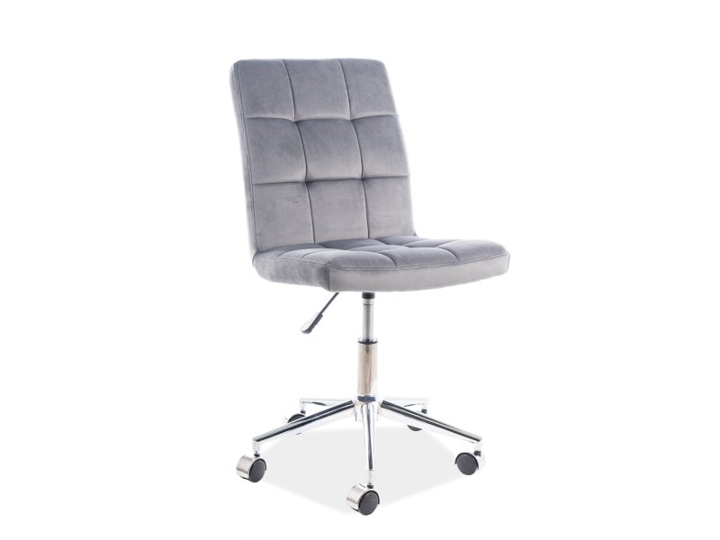 FOTEL OBROTOWY Q-020 VELVET SZARY BLUVEL14
