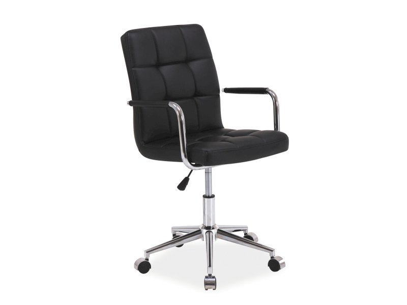 FOTEL OBROTOWY Q-022 CZARNY