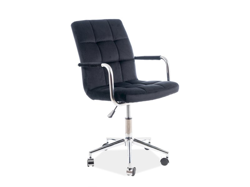 FOTEL OBROTOWY Q-022 VELVET CZARNY BLUVEL19