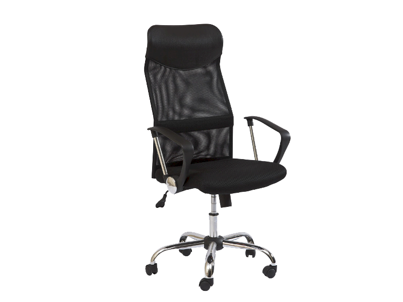 FOTEL OBROTOWY Q-025 CZARNY