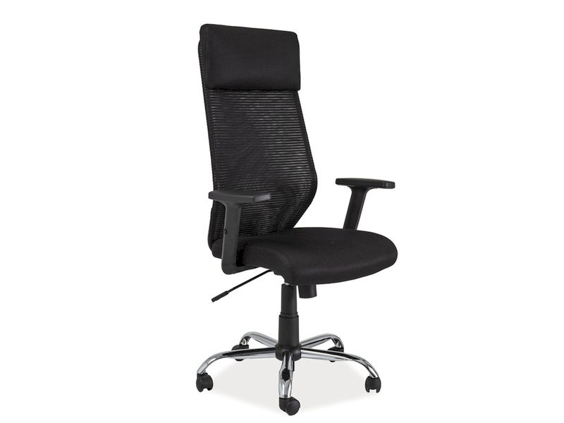 FOTEL OBROTOWY Q-211 CZARNY