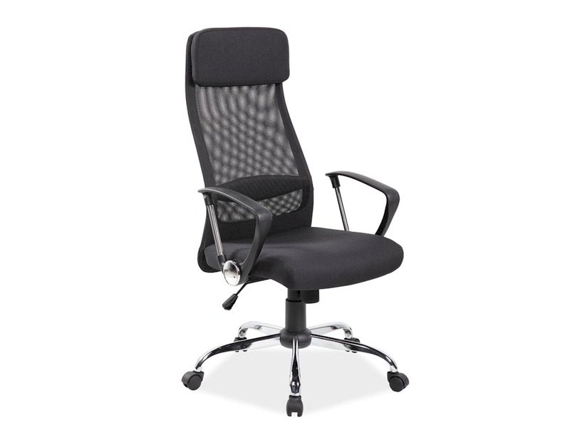 FOTEL OBROTOWY Q-345 CZARNY