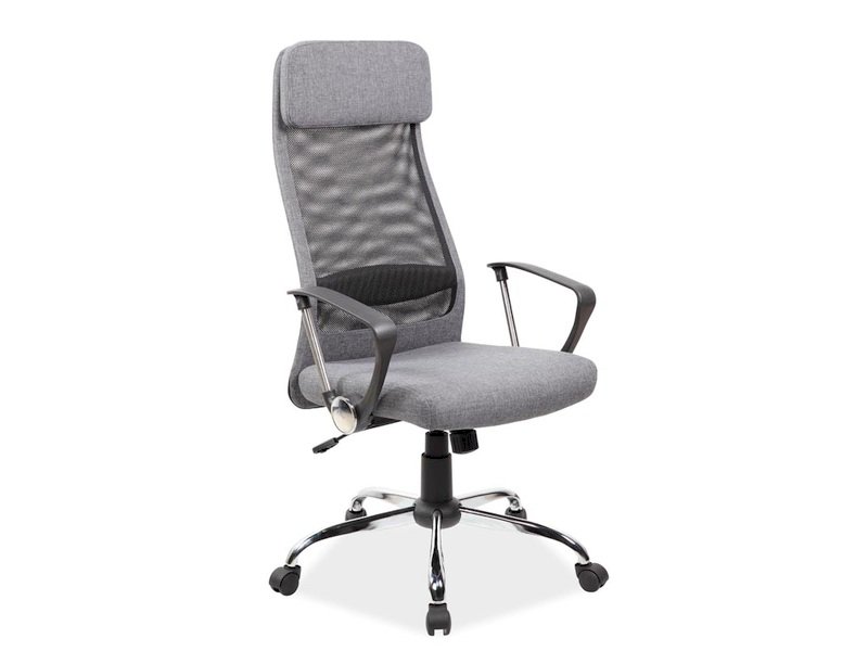 FOTEL OBROTOWY Q-345 SZARY