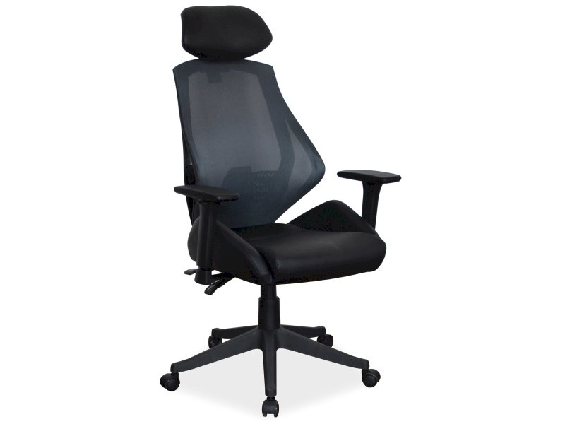 FOTEL OBROTOWY Q-406 CZARNY