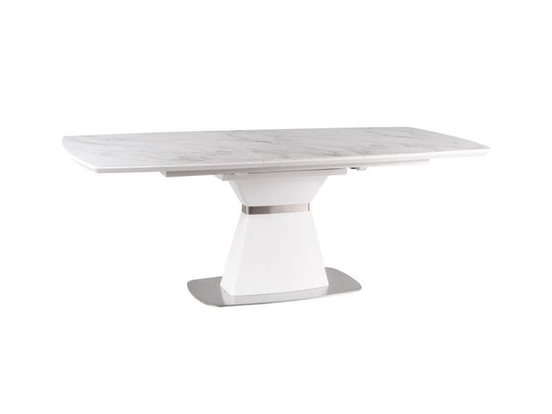 STÓŁ SATURN II CERAMIC BIAŁY EFEKT MARMURU/BIAŁY MAT 160(210)X90