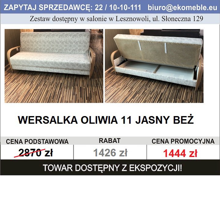 Unimebel - Wersalka Oliwia 11,jasny beż