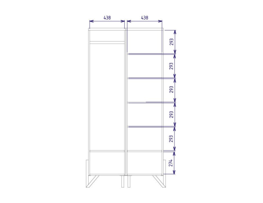 Mebin - Pik- SZAFA II Z DWOMA LUSTRAMI