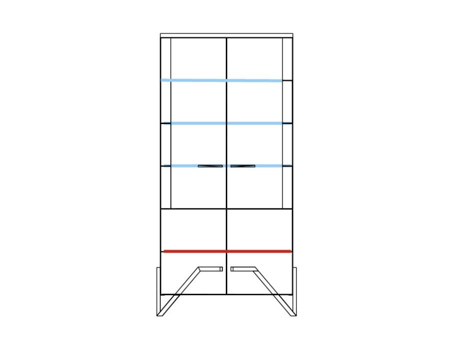Mebin - Pik- WITRYNA PODWÓJNA Z OŚWIETLENIEM II