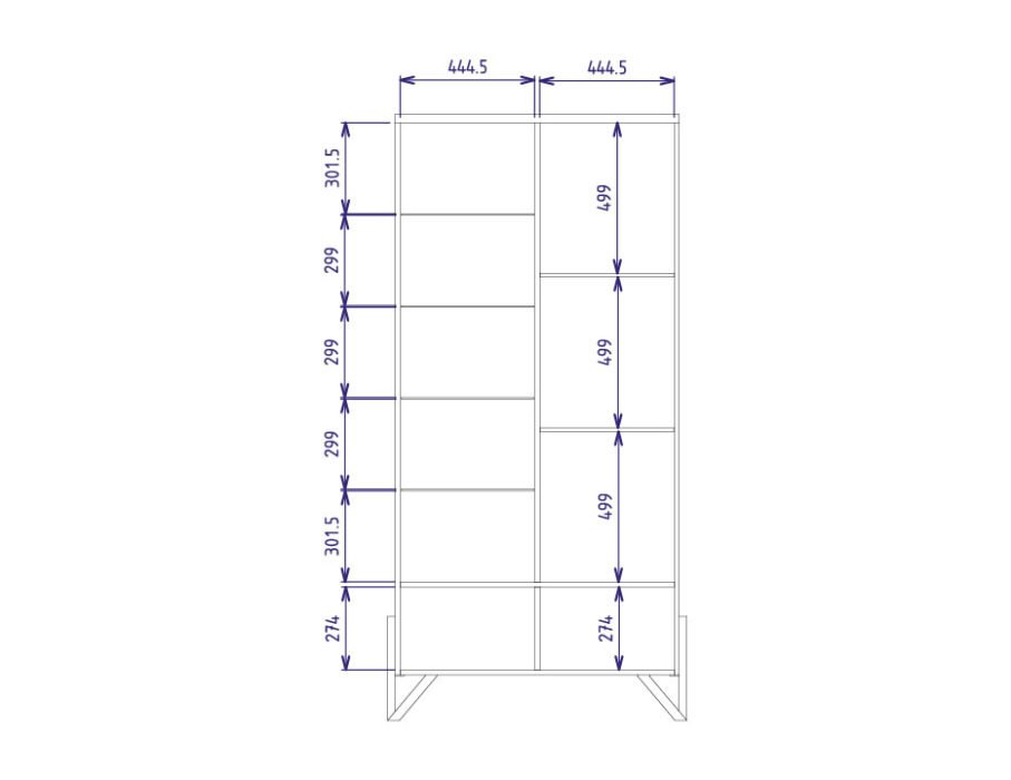 Mebin - Pik- WITRYNA PODWÓJNA Z OŚWIETLENIEM III LEWA