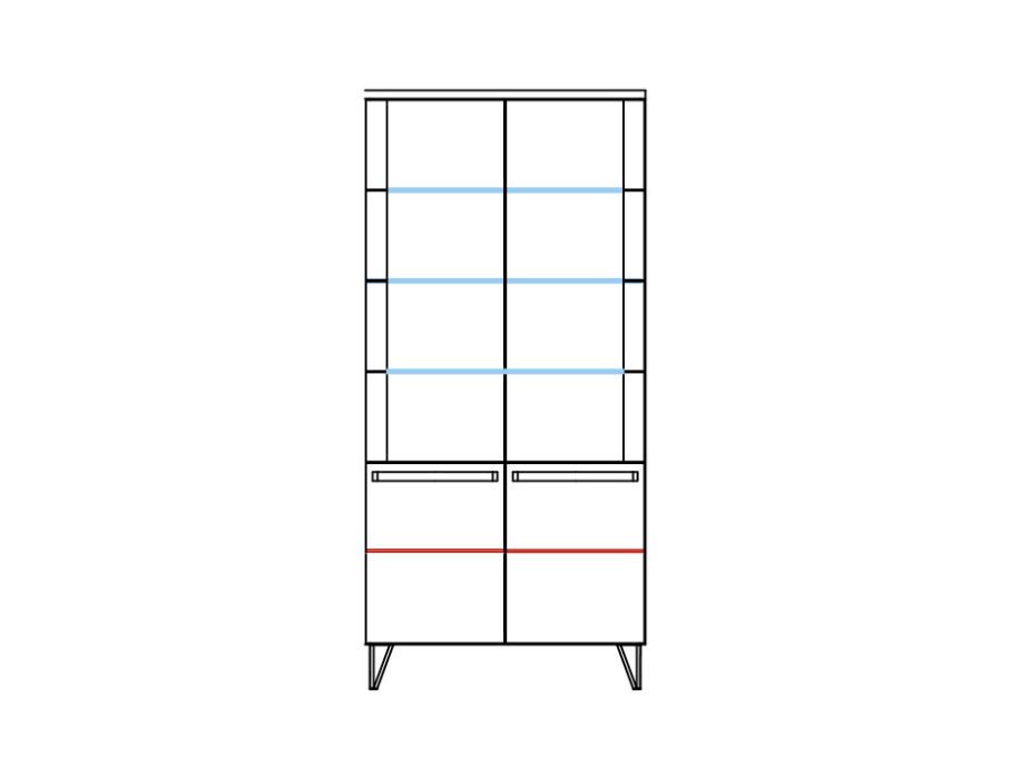 MEBIN-PIREUS WITRYNA PODWÓJNA Z OŚWIETLENIEM