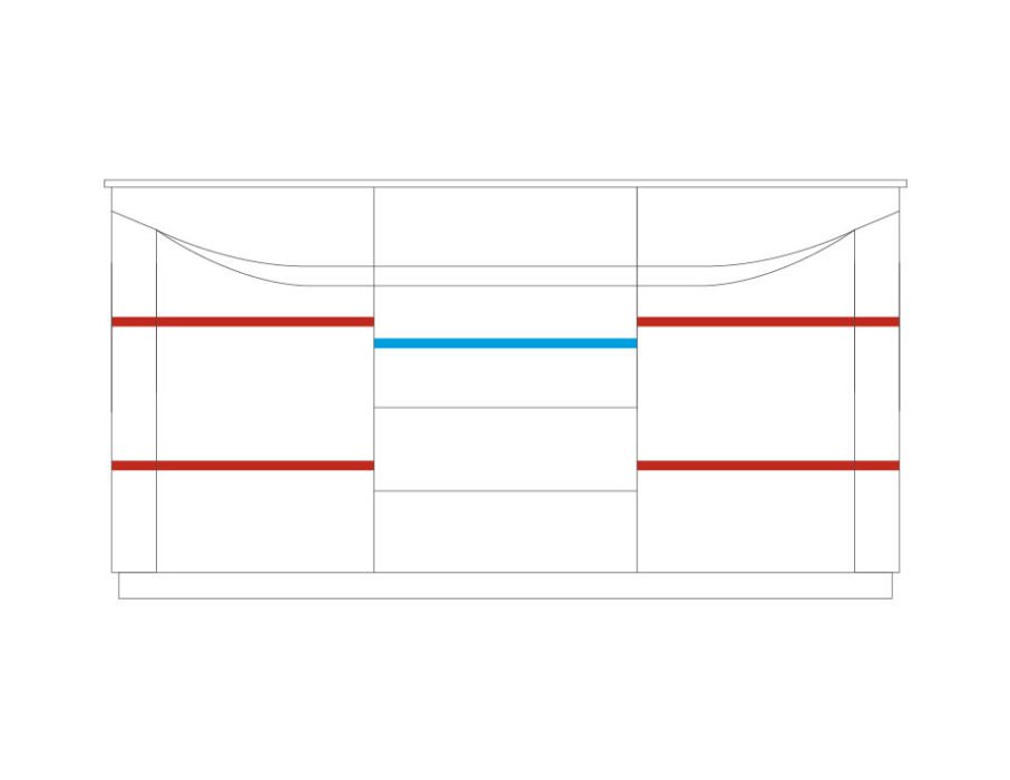 MEBIN - BARI KOMODA 2D2SZ Z BARKIEM WYSOKA
