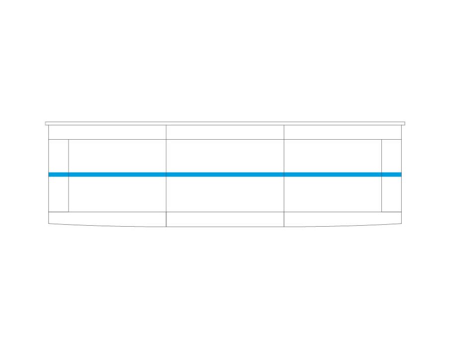 MEBIN - BARI WITRYNA WISZĄCA DUŻA 2DS Z OŚWIETLENIEM