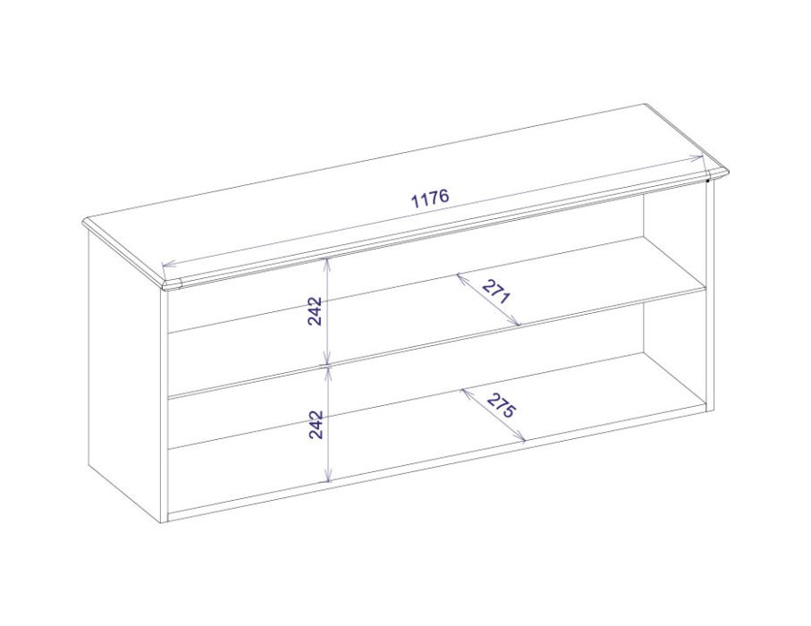 MEBIN - BARI WITRYNA WISZĄCA 2DS Z OŚWIETLENIEM