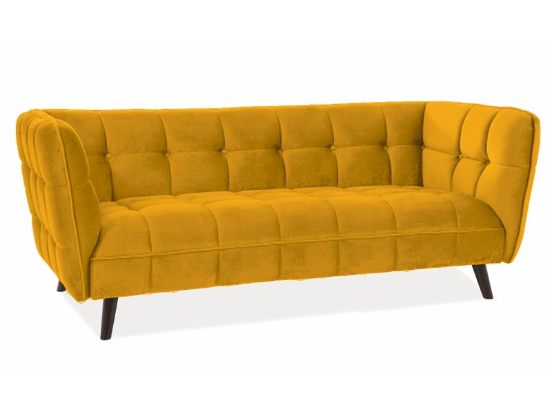 SOFA CASTELLO 3 VELVET CURRY BLUVEL 68 / WENGE