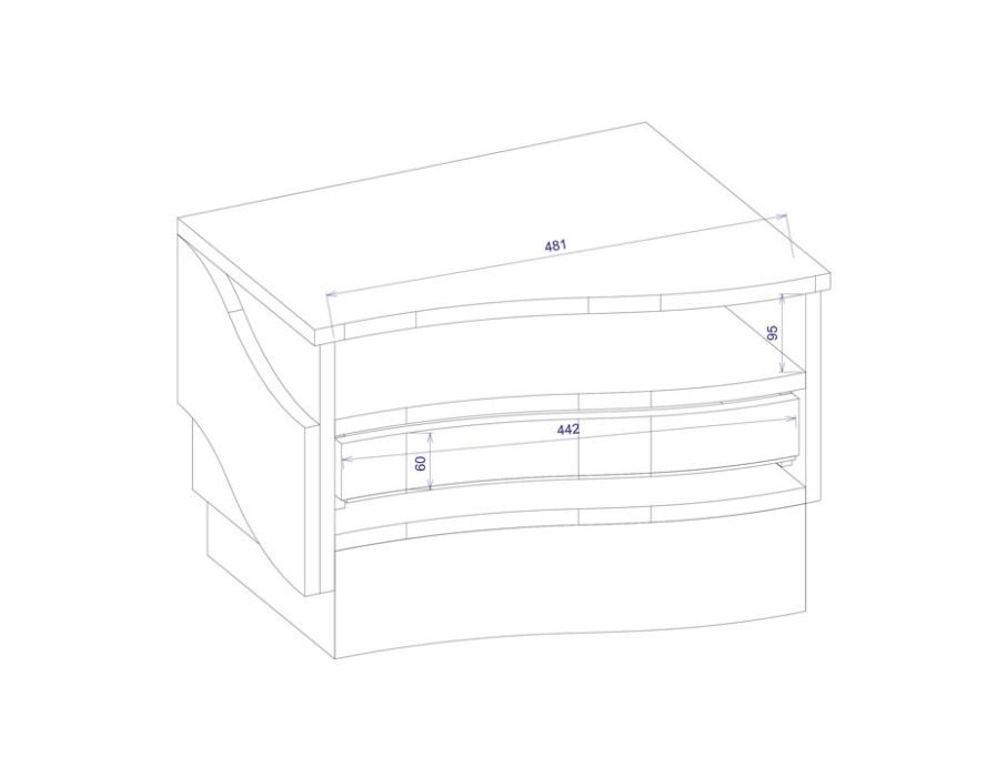 Mebin - Diuna Szafka nocna lewa