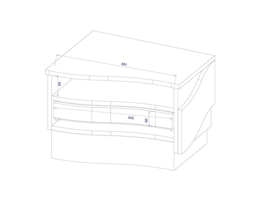 Mebin - Diuna Szafka nocna prawa