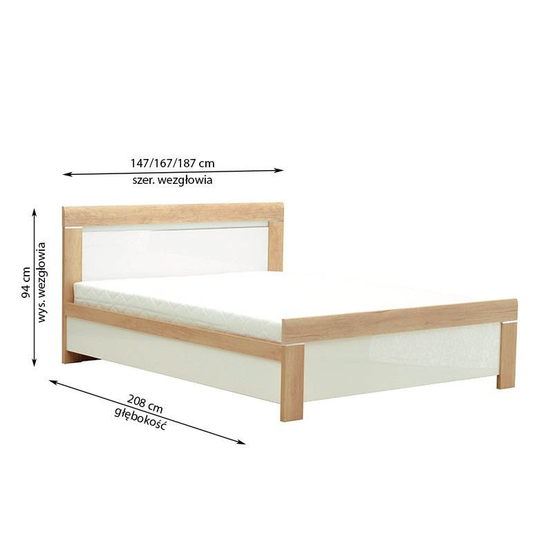 Stolwit - manhattan - łoże 180 z oświetleniem z pojemnikiem