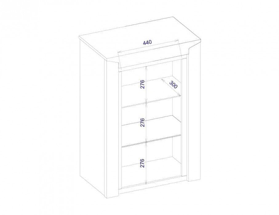 Mebin - Sempre Witrynka wisząca 1DS lewa