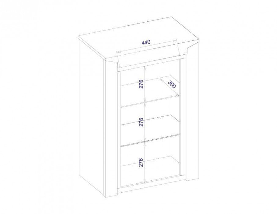 Mebin - Sempre Witrynka wisząca 1DS prawa