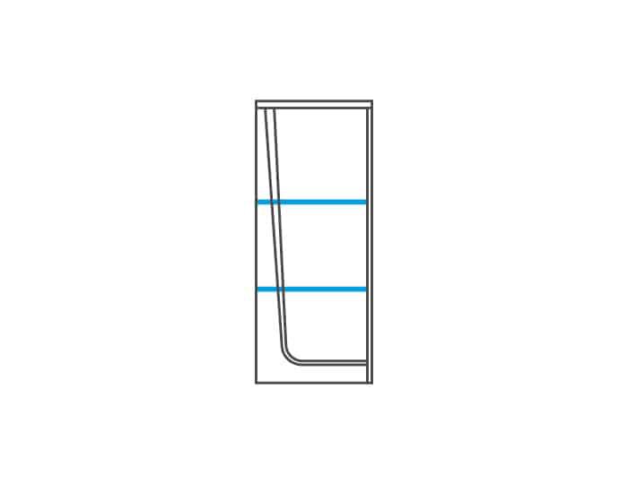 Mebin - Maganda Witrynka wisząca 1DS lewa z oświetleniem