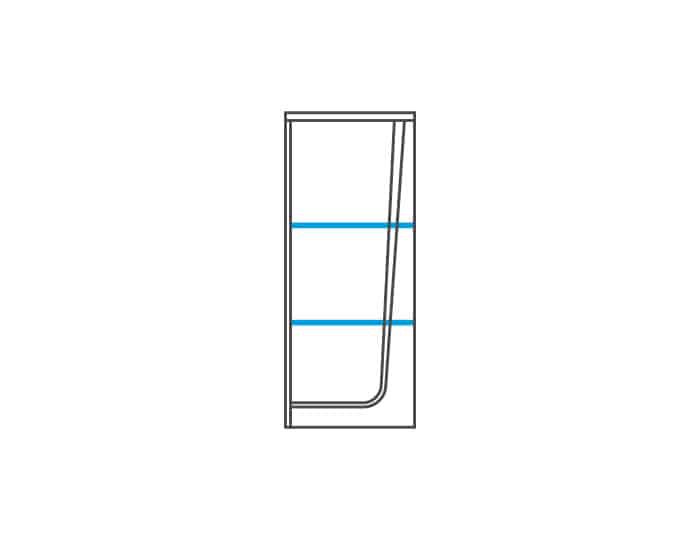 Mebin - Maganda Witrynka wisząca 1DS prawa z oświetleniem