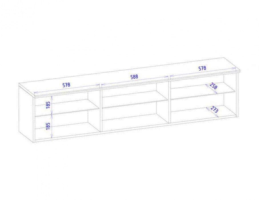 Mebin - Maganda Witrynka wisząca duża 2DS z oświetleniem