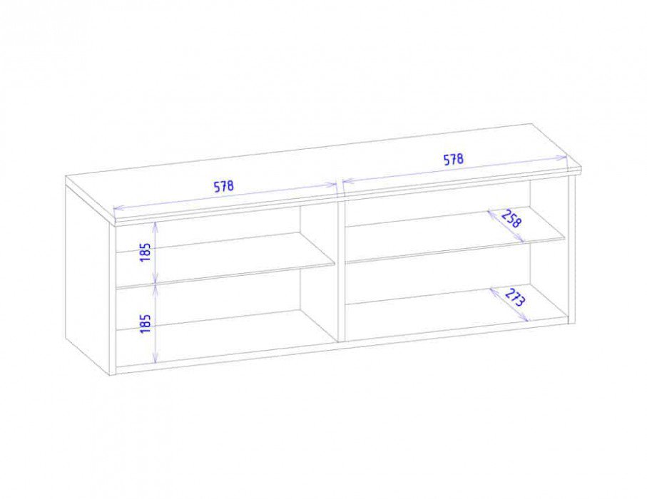 Mebin - Maganda Witrynka wisząca 2DS z oświetleniem