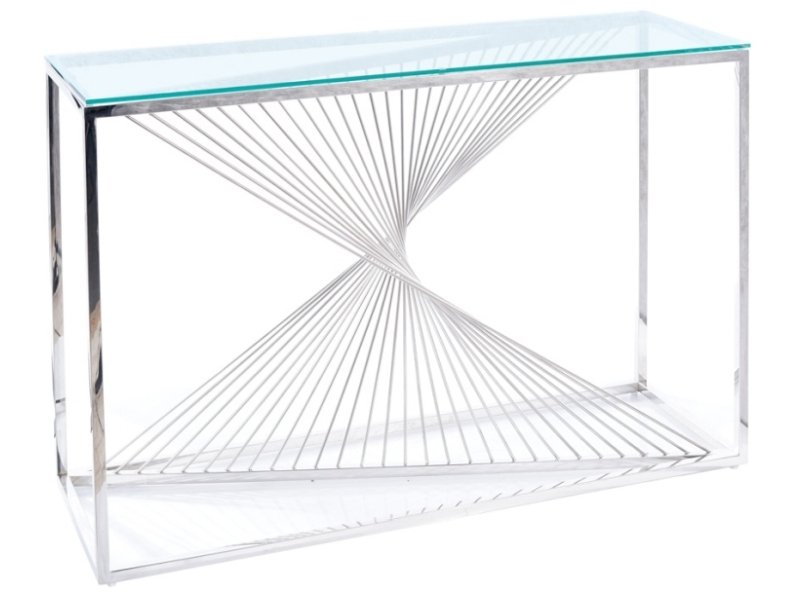 KONSOLKA FLAME C TRANSPARENTNY/SREBRNY 120X40